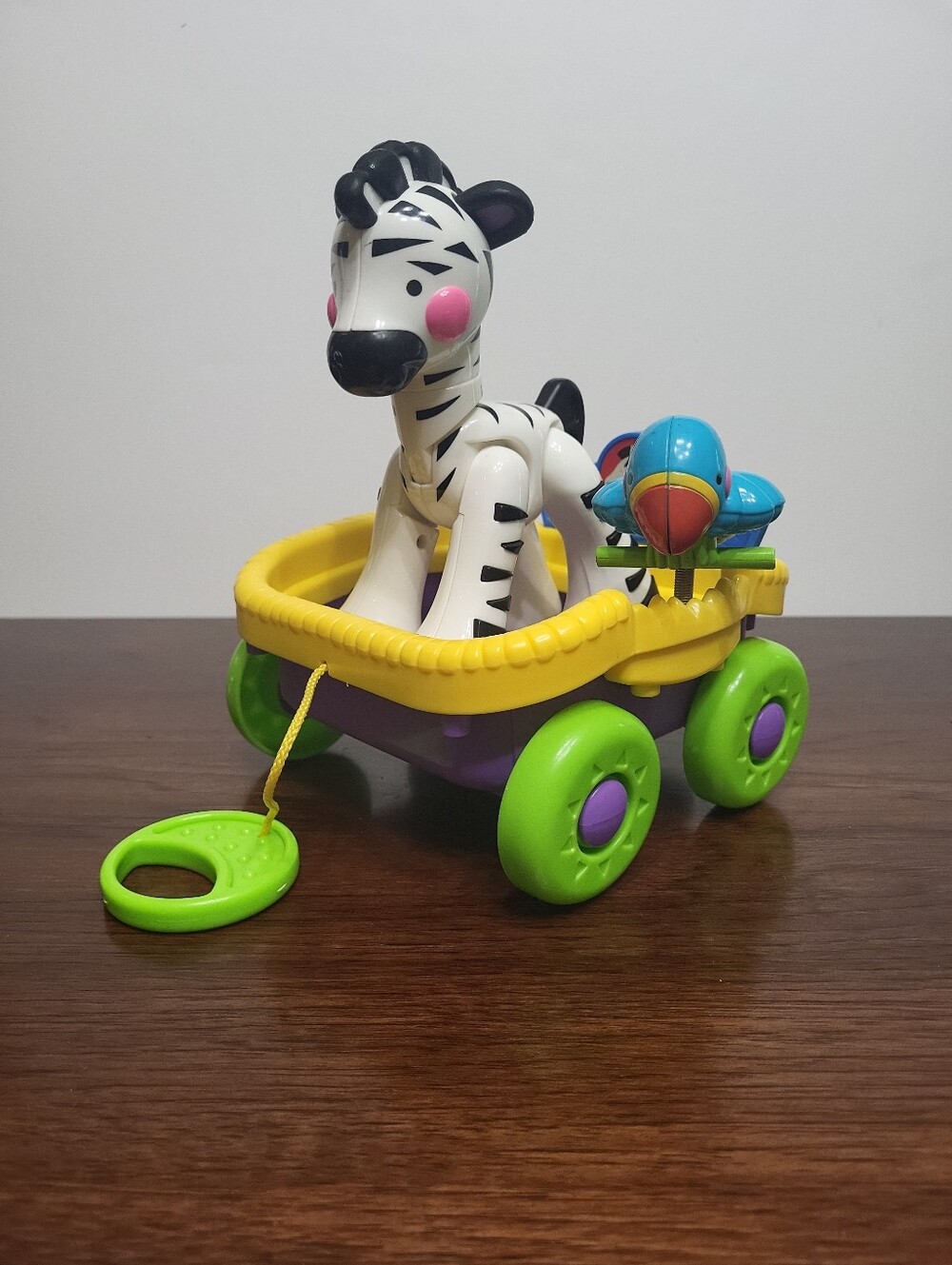 Fisher-Price Amazing Animals Push and Pull Zebra Vintage 2006 Clicker Toy
